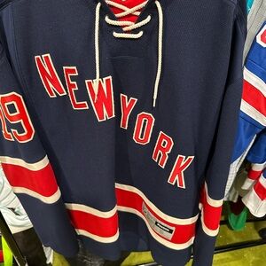 New York Navy Blue Hockey Jersey